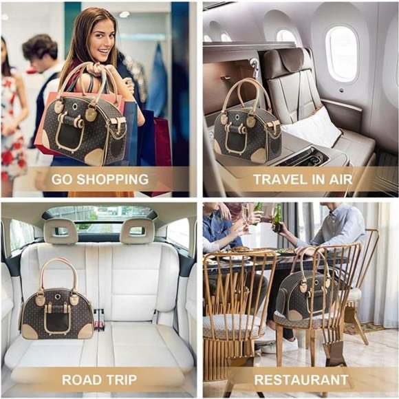 Womens Luxury Pet Dog Carrier Bag - Picture 5 of 6